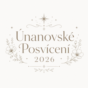 nápis Únanovské Posvícení 2026 a ať je to decentní a elegantní můžou tam být nějaký kytičky a hvězdy a jednobarevné