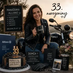 33.narozeniny, manazerka Allianz, Domča, motorkářka