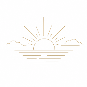 Chci elegantni line art symbol zapadu slunce