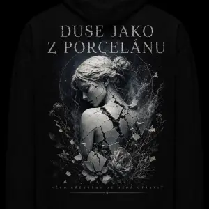 Je to merch na zadní stranu mikiny k albu duse jako z porcelánu