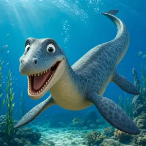 Srandovní mořský dinosaurus