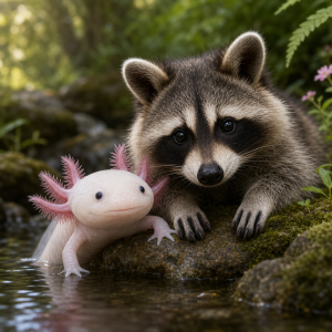 Axolotl a mýval