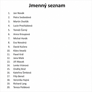 Jmenný seznam