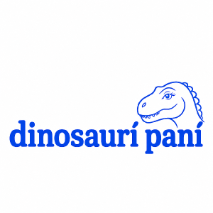 Zmenší hlavu dinosaura a daj ju ku konci paní a zmeň farbu na modrú a tlustejší text