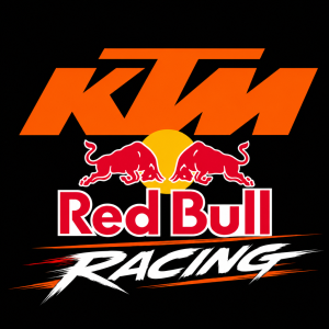 Nápis KTM s Redbull racing