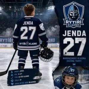 Mam syna 6 let hraje za rytíře Kladno hokej a jmenuje se Jenda cislo na zádech 27 nosí