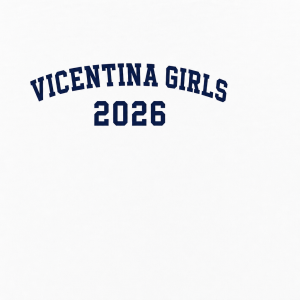 NAD LEvé prso nápis "VICENTINA GIRLS" a pod to vycentrovat 2026