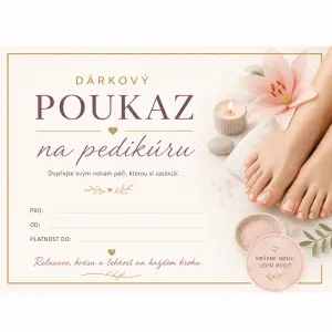 dárkový poukaz na pedikúru