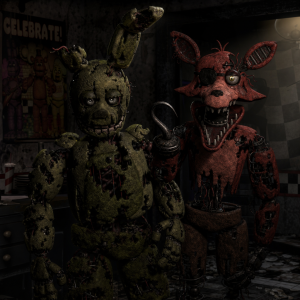 chci obrazek springtrap s withered foxy