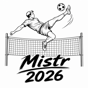 Potřebuji vygenerovat křivky pro potisk trička začni tím ze bude hráč co hraje nohejbal pres síť
Mistr 2026