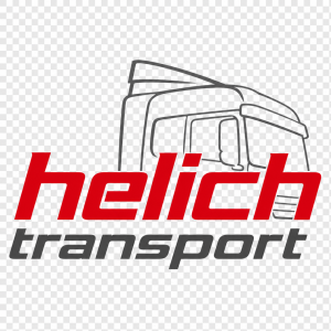 vytvořit text helich transport a v pozadí za helich transport obrys kabiny kamionu ať pod tím není vrstva bílá