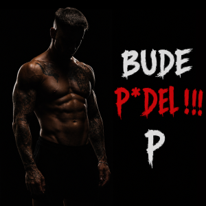 Silueta mužského vyrýsovaného, potetovaného, opáleného těla realistická podoba Text: Bude p*del !!! :P