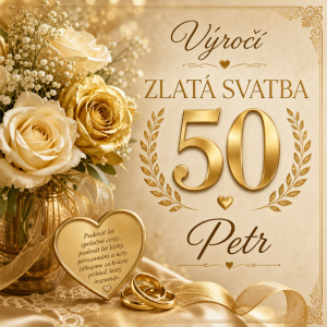 Výročí Zlatá svatba 50 Petr