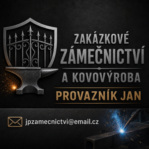 Zakázkové zámečnictví a kovovýroba Provazník Jan
Email jpzamecnictvi@email.cz