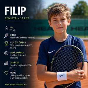 Filip tenista 11 let