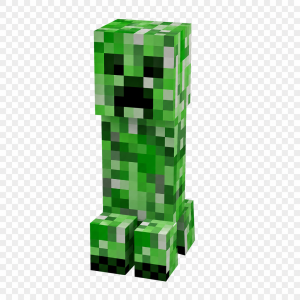Chtěla bych creepera z minecraftu - bez pozadí, jenom creeper jako obrázek