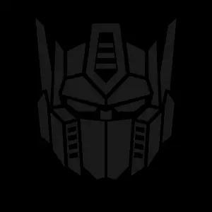 Černá maska/ logo transformers optimus prime