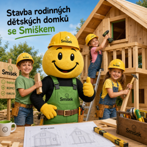 Stavba rodinnych detskych domku se Smiškem