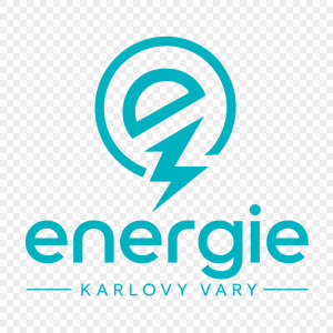 Udělej mi tyrkysové logo energie Karlovy Vary bez pozadí