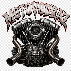 Bez černého pozadí, aby na obrázku byl jen nápis a motor