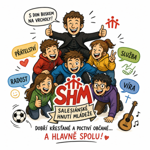 něco co reprezentuje salesiánské hnutí mládeže a aby to vylo vtipné