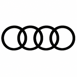 Černé logo Audi
