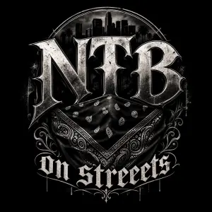 Vytvor logo NTB v gangserskom mafia štýle kde bude napísané on streets a bude tam šatka