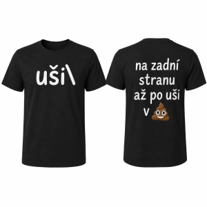 Ze předu chci napiš ,,uši" na zadní stranu až po uši v ?
