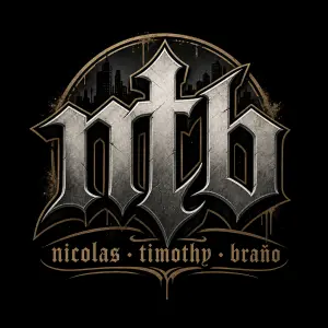 Vytvor logo NTB v gangserskom štýle kde budú malými písmenami mena Nicolas Timothy Braňo
