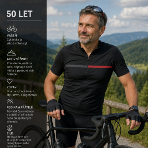 Má rád cyklistiku a je mu 50 let