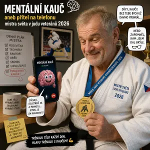 Mentální kauč aneb přítel na telefonu mistra světa v judu veteránů 2026 vtipné