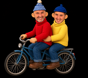 Ať sedí postavy na kole.