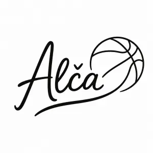jméno Alča, basketbalový motiv, velmi jednoduchý, bez pozadí