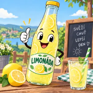 láhev s limonádou
