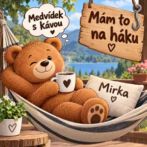 Medvídek s kávou
Mám to na háku
Mirka