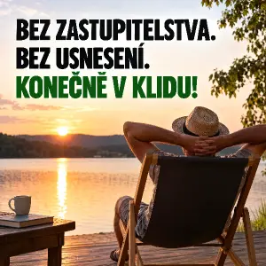 BEZ ZASTUPITELSTVA.
BEZ USNESENÍ.
KONEČNĚ V KLIDU!