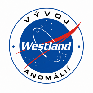 Logo nasa, v tom nápis Westland a okolo loga nápis vývoj anomálií, vše na bílém pozadi
