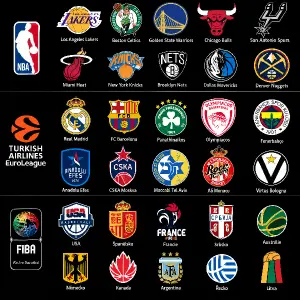 Loga všech nejlepších basketbalových tymu