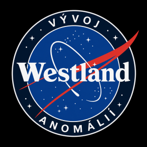 Logo nasa, v tom nápis Westland a okolo loga nápis vývoj anomálií