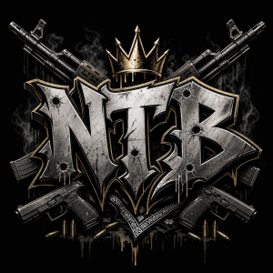 Vytvor logo s textom NTB v gangserskom
Štýle a nech tam sú zbrane