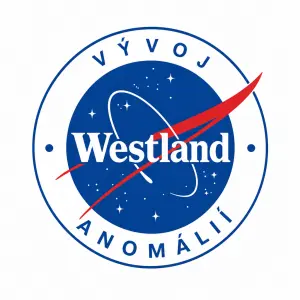 Logo nasa, v tom nápis Westland a okolo loga nápis vývoj anomálií, vše na bílém pozadi