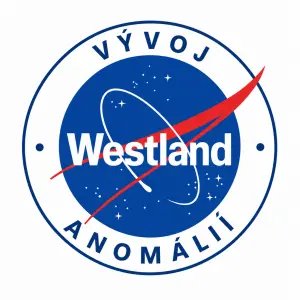 Logo nasa, v tom nápis Westland a okolo loga nápis vývoj anomálií, vše na bílém pozadi