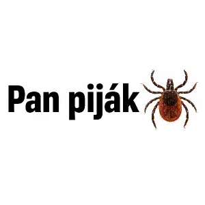 Nápis: Pan piják + vedle obrázek klíštěte