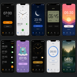 10 vyobrazených budíku na mobilním telefonu