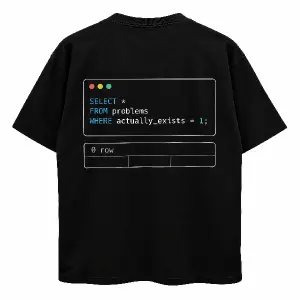 Chci tam tenhle vzorec a aby to vypadalo hezky na záda trička:
SELECT *
FROM problems
WHERE actually_exists = 1;
0 row