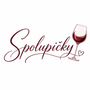 Napis Spolupičky se skleničkou vína
