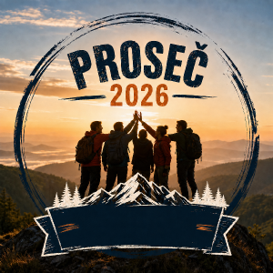 odeber jméno, i celou možnost na vložení jména. Ponech pouze teambuilding motiv a text "Proseč 2026"