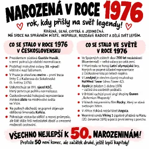 pro ženu, jen text.
to, co v ten rok se stalo v Českosloensku i ve světě