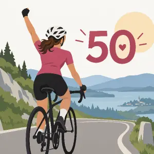 50. narozeniny cyklistka