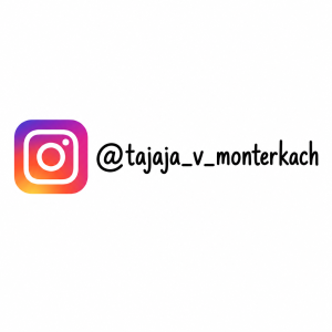 vytvoř mi ikonu instagramu a za to nápis @tajaja_v_monterkach